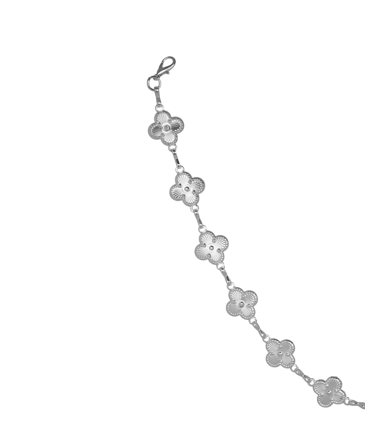 Linked floral motif waist chain with adjustable silhouette