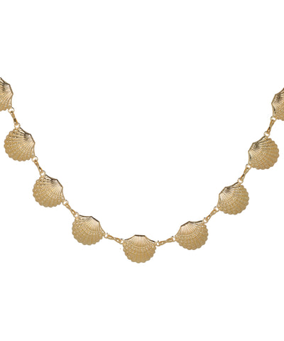 Waist chain with a draped and circular linked silhouette