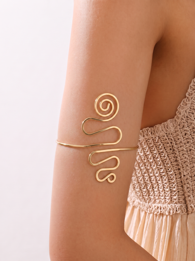 Spiral Motif Arm Cuff | Stylika