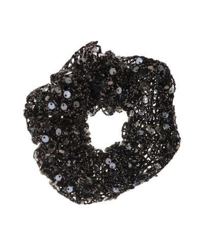 Sequin Knit Hair Scrunchie | STYLIKA