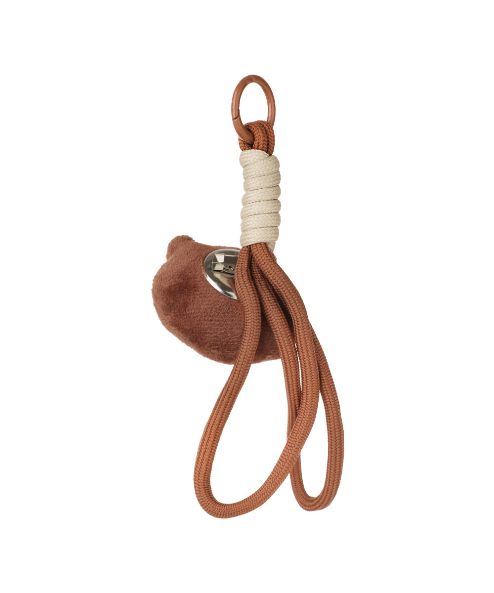 Playful Bear Head Bag Charm with Rope Accent | Stylika