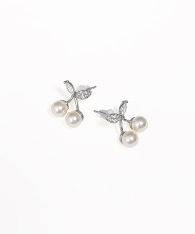 Pearl Berry Cluster Drop Earrings | Stylika