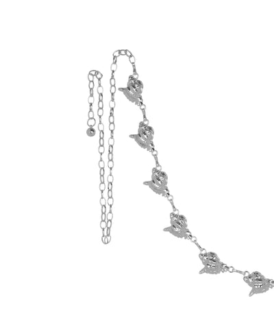 Waist chain with evenly spaced sea shell charm elements