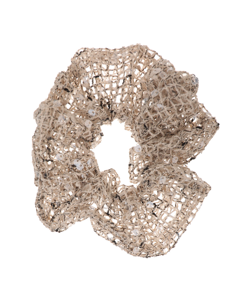 Sequin Knit Hair Scrunchie | STYLIKA