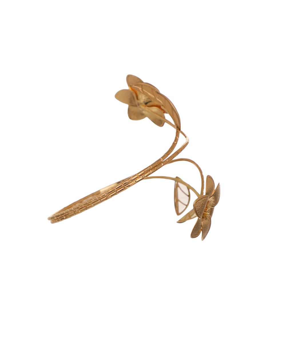 Nature-Inspired Floral Wrap-Around Arm Cuff | Stylika