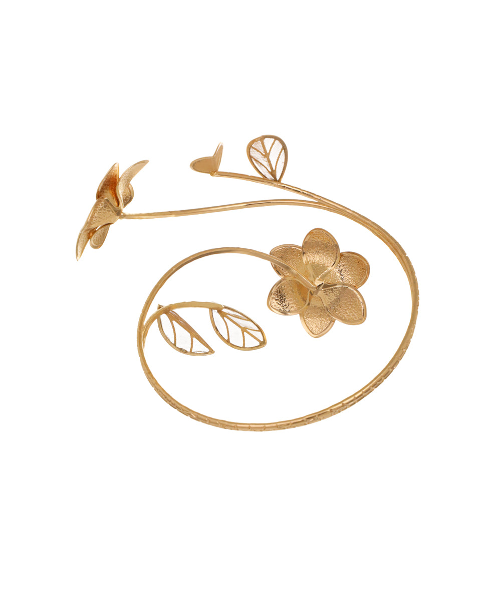 Nature-Inspired Floral Wrap-Around Arm Cuff | Stylika