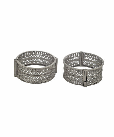 Intricate Filigree Oxidised Bangles | Stylika