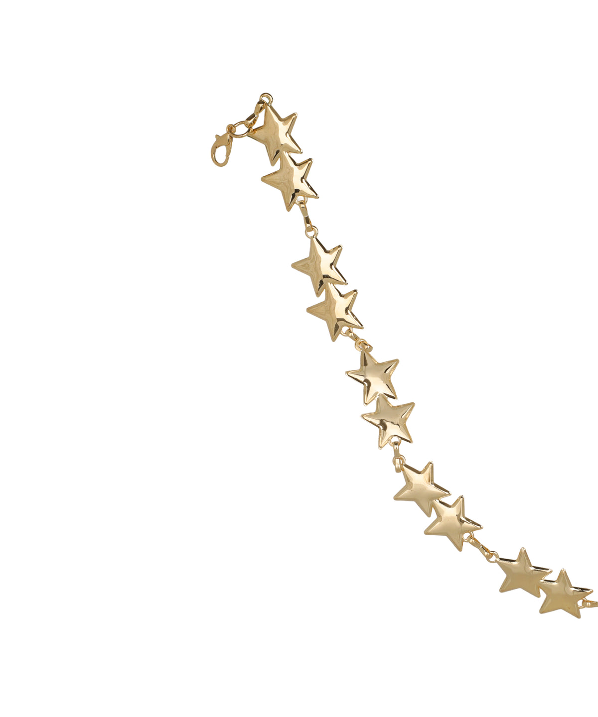 Waist chain with linked star shaped charm elements