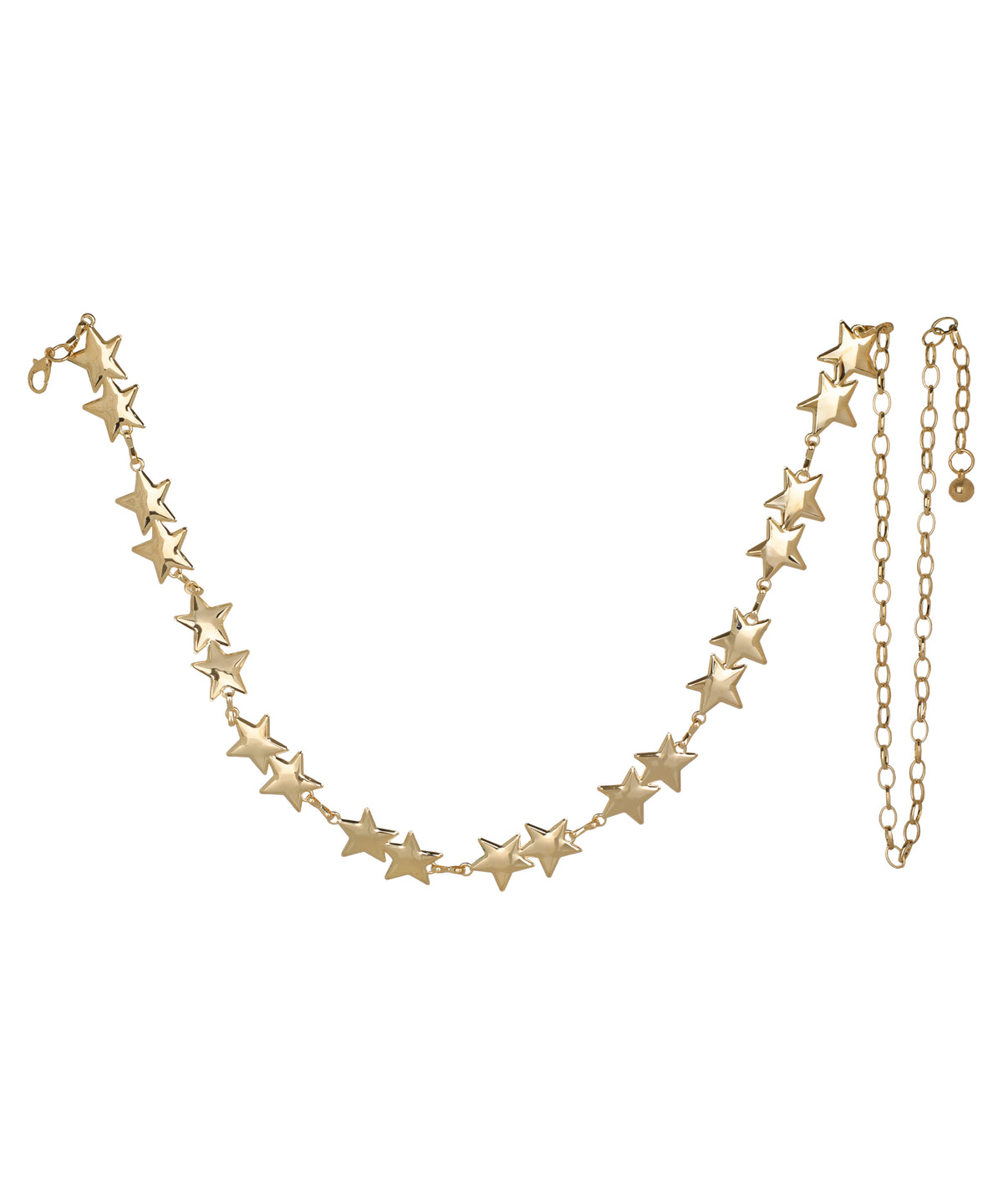 Waist chain featuring a repeating star motif design