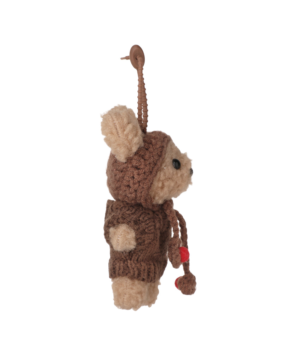 Sweet Knitted Teddy Bear Hoodie Bag Charm | Stylika