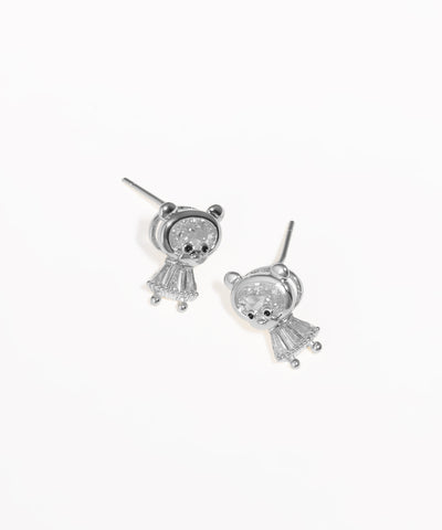Sweet Sparkle Bear Stud Earrings | Stylika