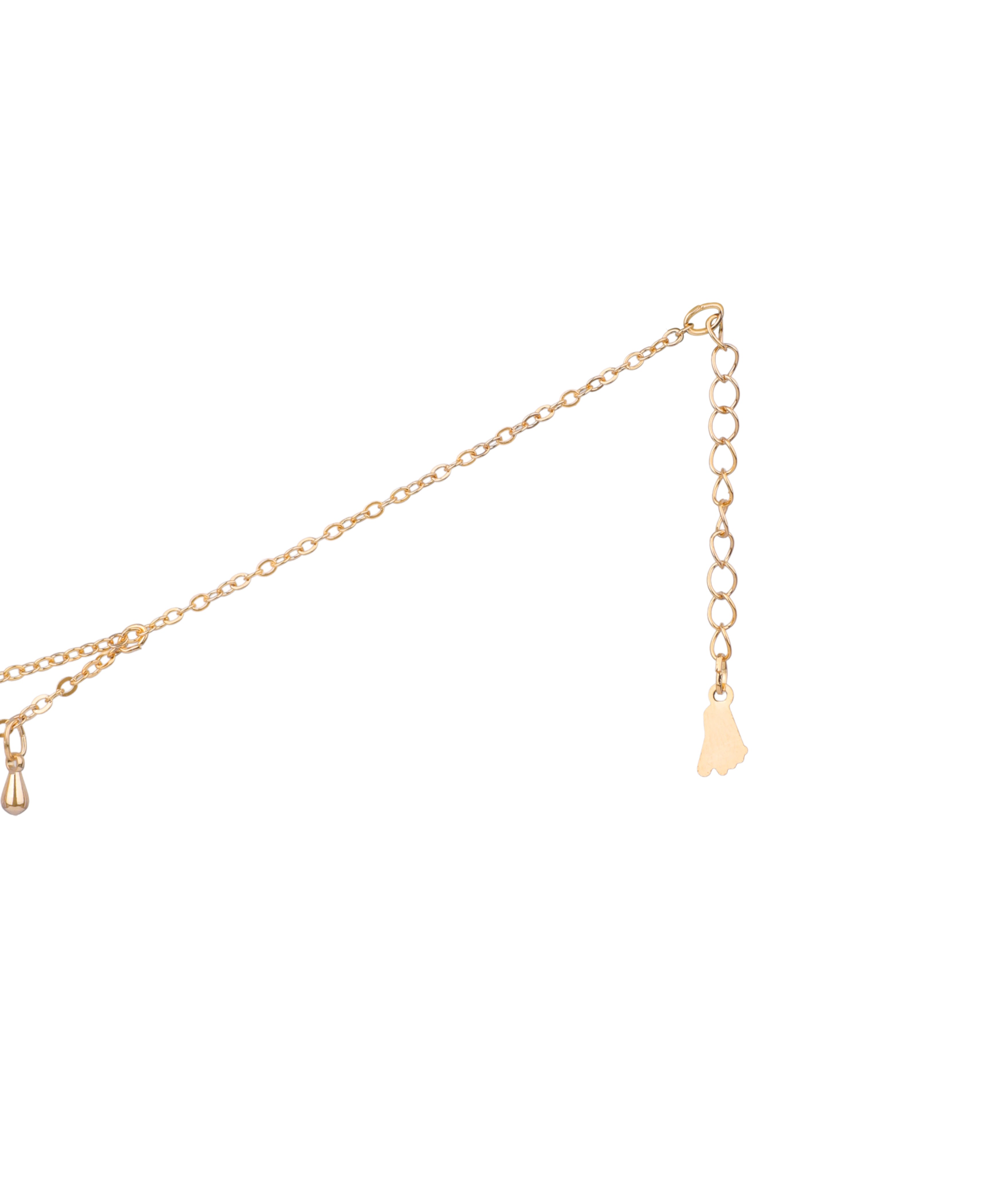Double Layer Teardrop Charm Anklet | Stylika