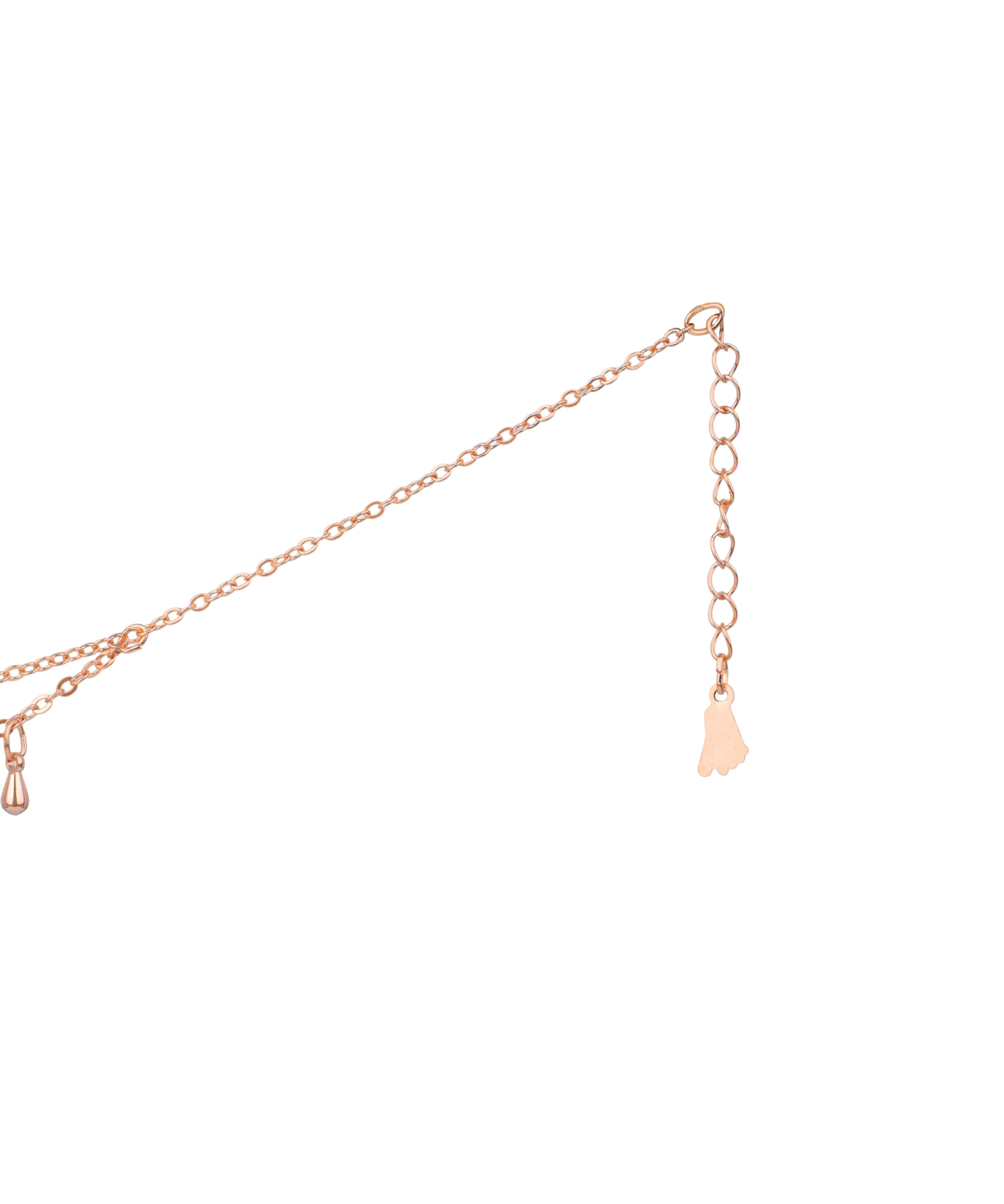 Double Layer Teardrop Charm Anklet | Stylika