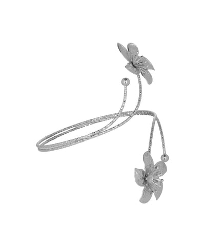 Floral Motif Open Arm Cuff | Stylika