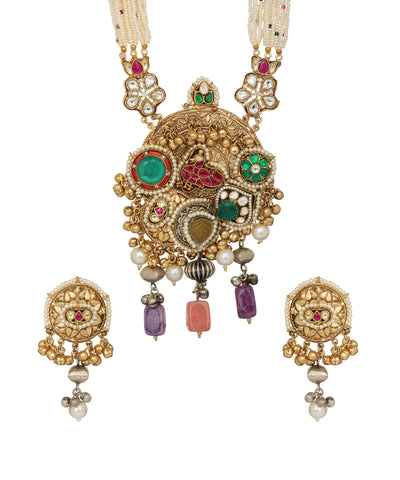 Mayura Ratna Medallion Haar Necklace | Stylika