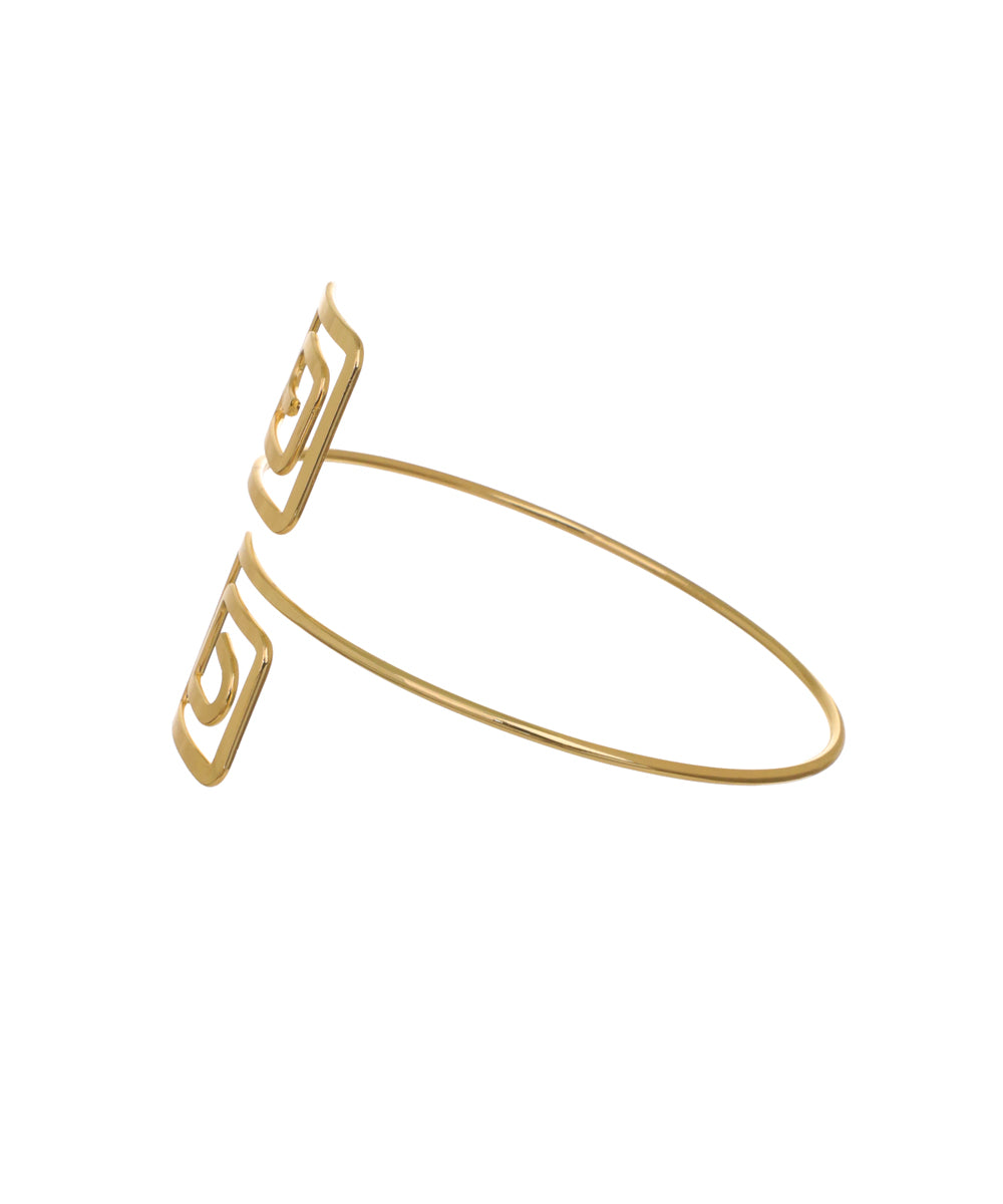 Contemporary Geometric Square Design Arm Cuff | Stylika