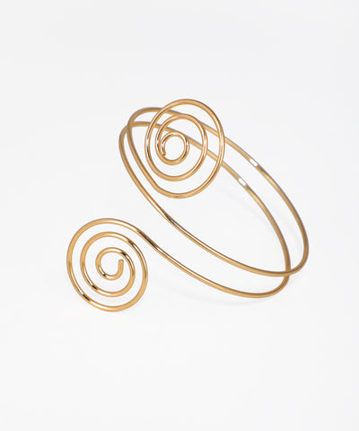 Contemporary Open Spiral Coil Upper Arm Cuff | Stylika