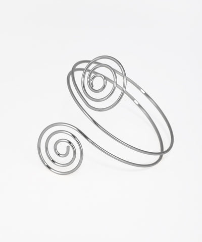 Contemporary Open Spiral Coil Upper Arm Cuff | Stylika