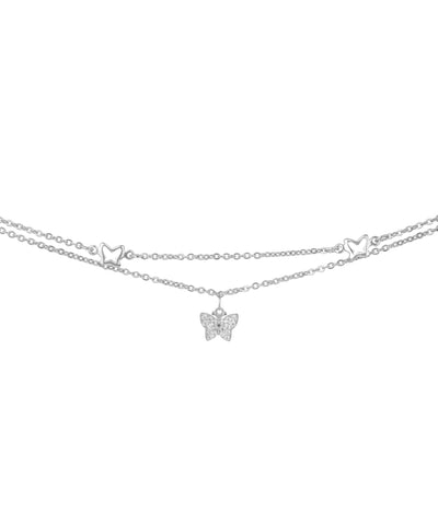 Butterfly Motif Layered Chain Anklet | Stylika