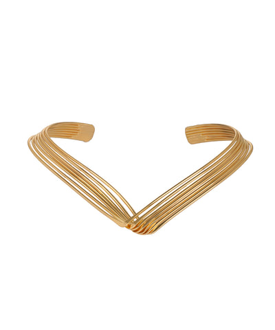 Multi-Strand V-Shaped Collar Necklace | Stylika