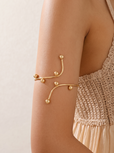 Minimalist Ball Detail Arm Cuff | Stylika