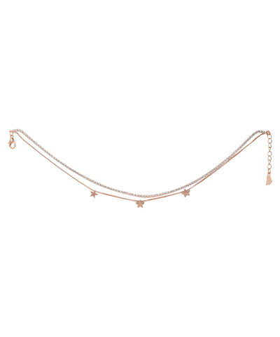 Double Layer Star Charm Anklet | Stylika