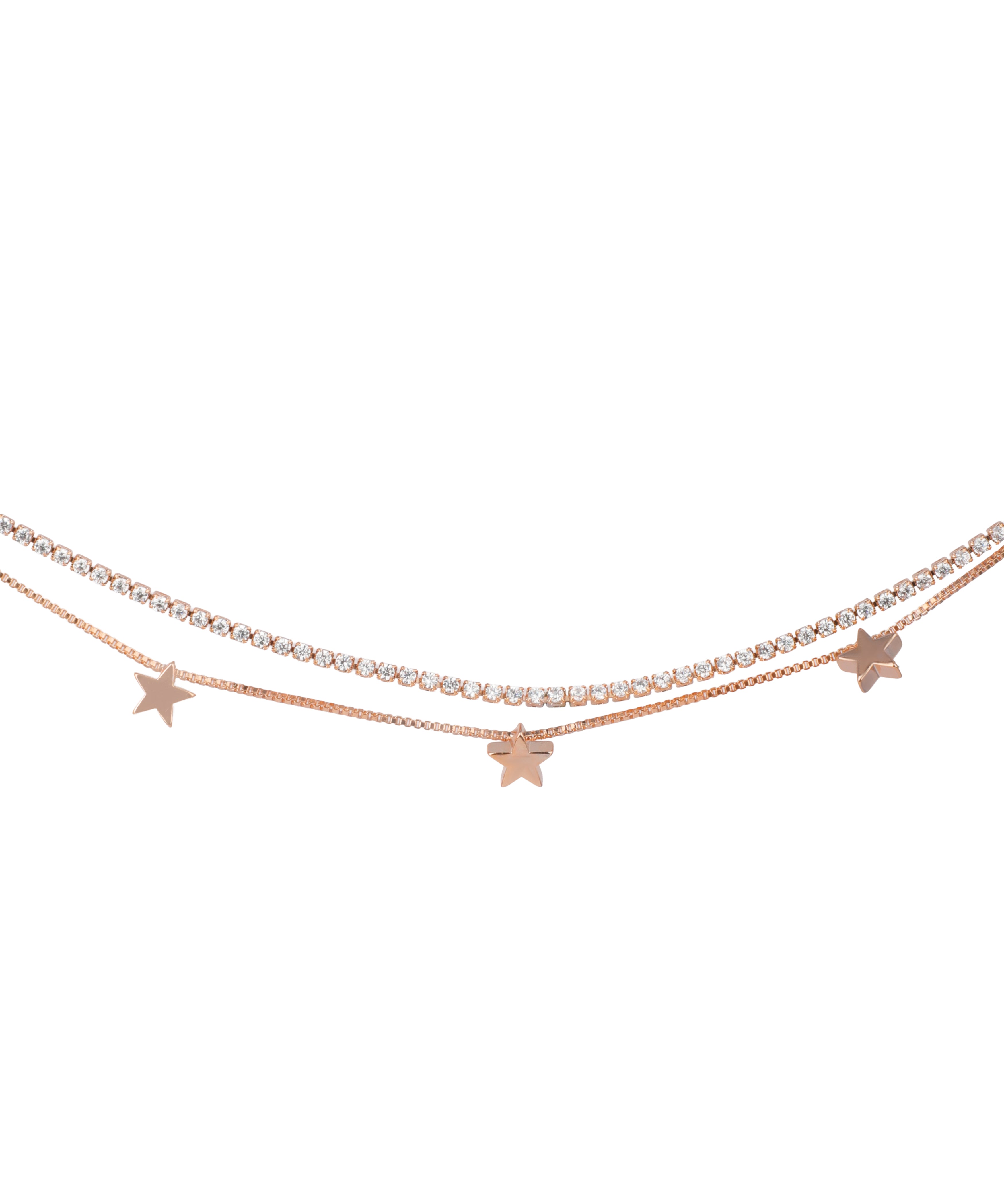Double Layer Star Charm Anklet | Stylika