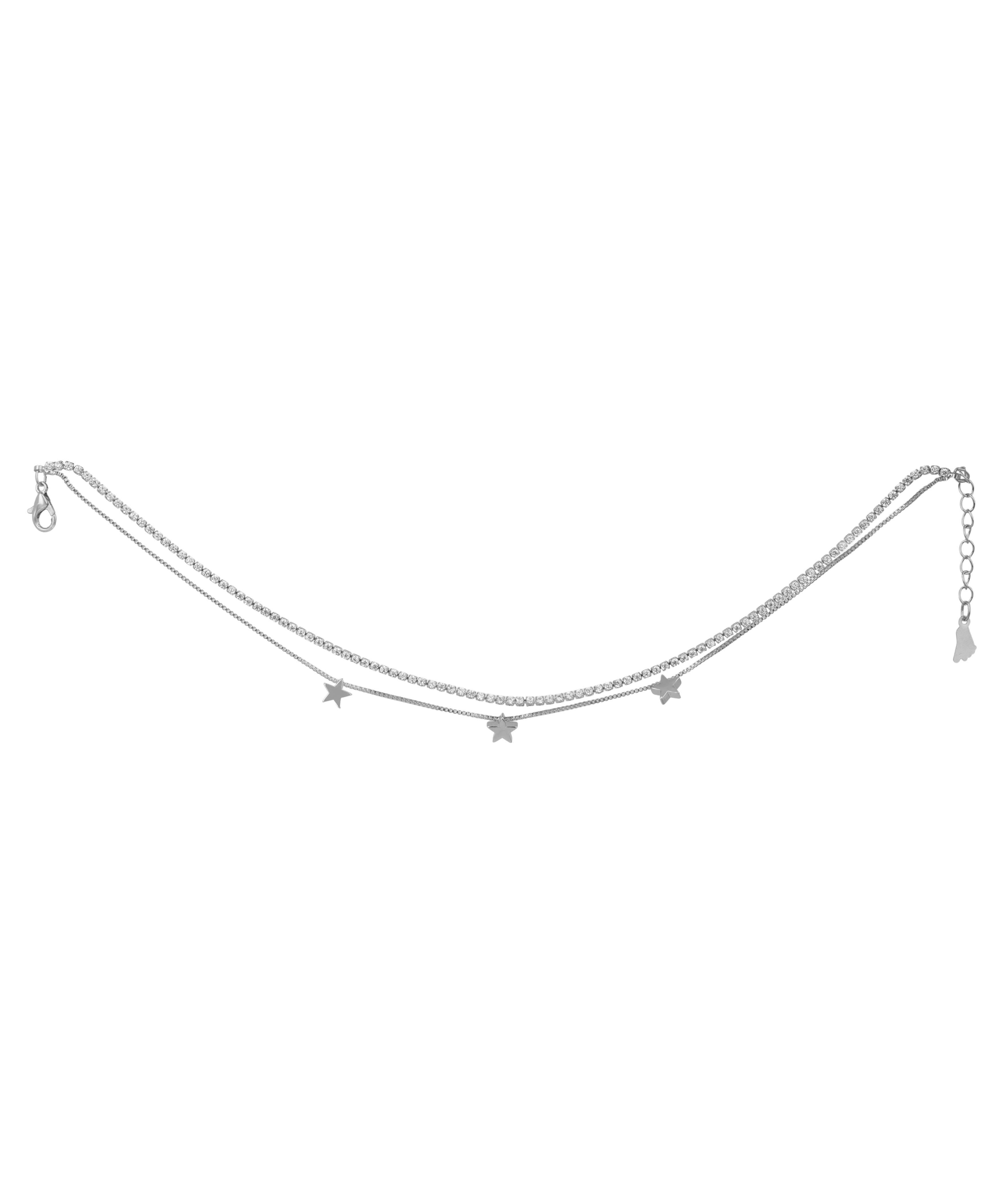 Double Layer Star Charm Anklet | Stylika