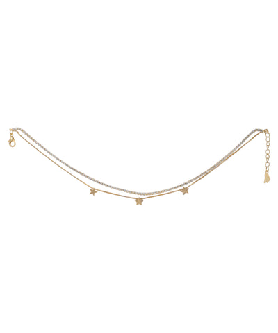 Double Layer Star Charm Anklet | Stylika