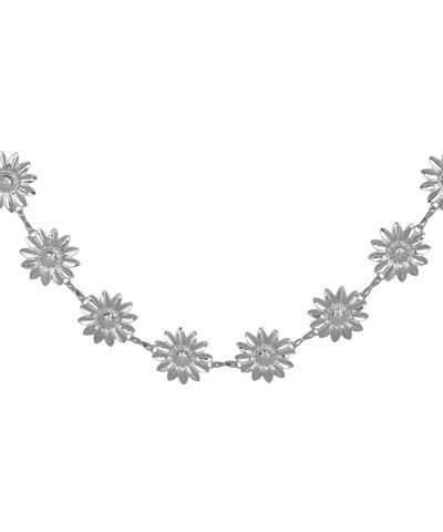 Waist chain featuring repeated sunflower floral motifs