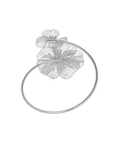 Floral Motif Open Arm Cuff | Stylika