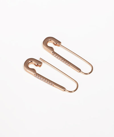 Urban Edge Safety Pin Inspired Drop Earrings | Stylika