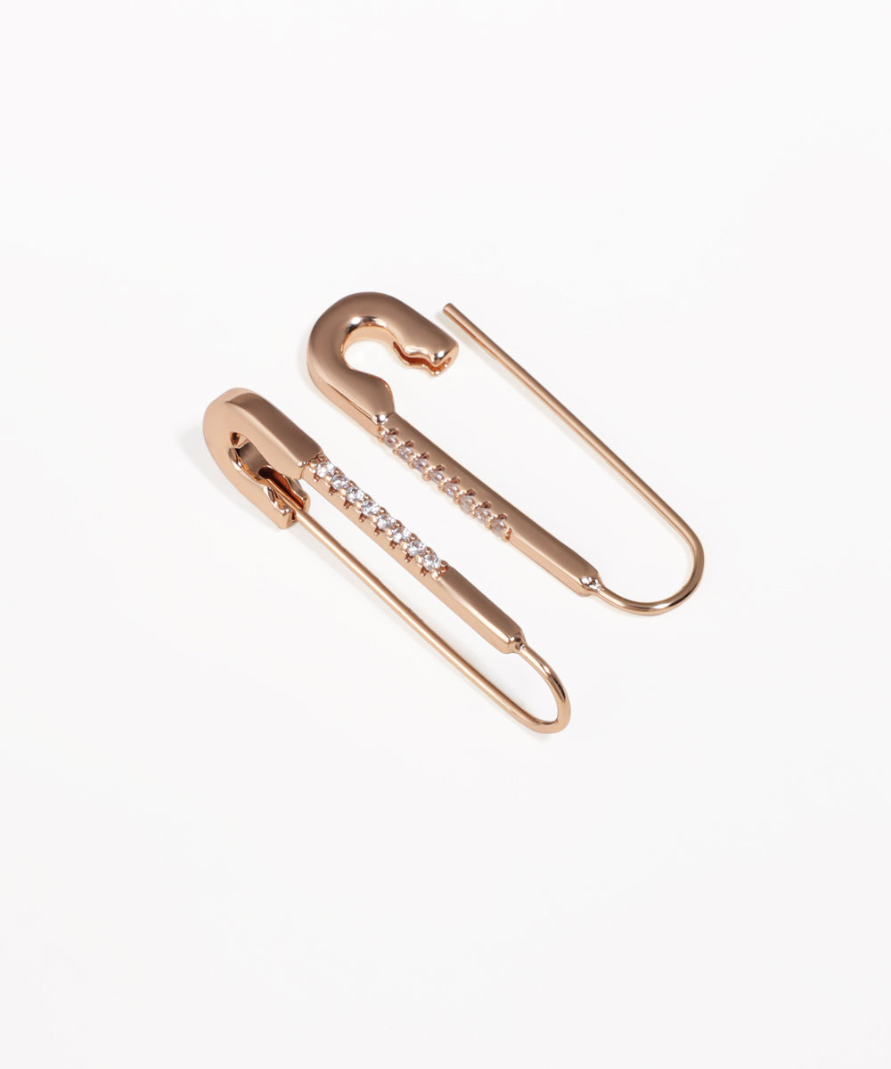 Urban Edge Safety Pin Inspired Drop Earrings | Stylika