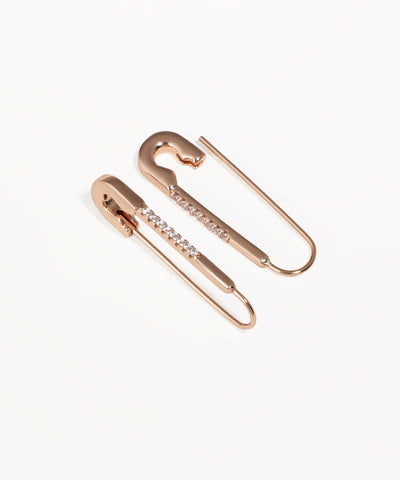 Urban Edge Safety Pin Inspired Drop Earrings | Stylika