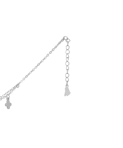 Double Chain Clover Charm Anklet | Stylika