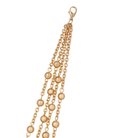 Layered Multi Strand Bead Detail Necklace | Stylika