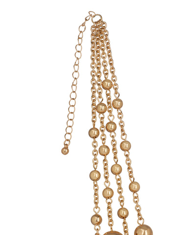 Layered Multi Strand Bead Detail Necklace | Stylika