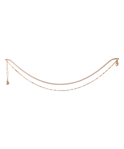 Double Layer Crystal Style Detail Anklet | Stylika