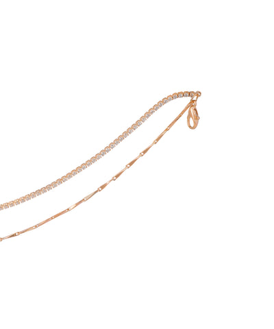 Double Layer Crystal Style Detail Anklet | Stylika