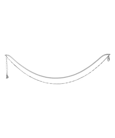 Double Layer Crystal Style Detail Anklet | Stylika