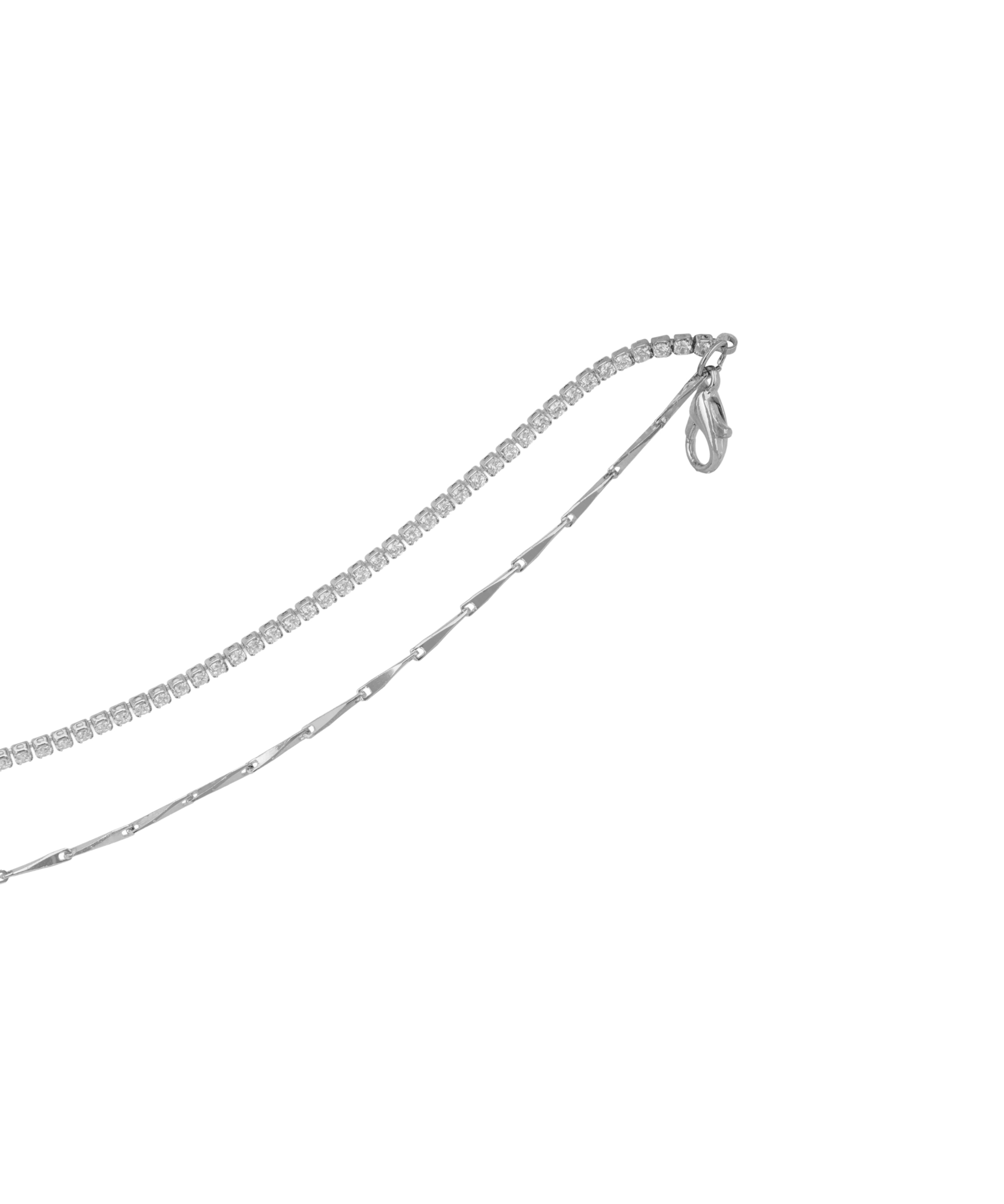 Double Layer Crystal Style Detail Anklet | Stylika