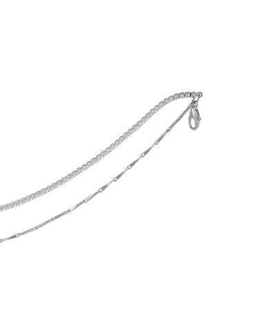 Double Layer Crystal Style Detail Anklet | Stylika