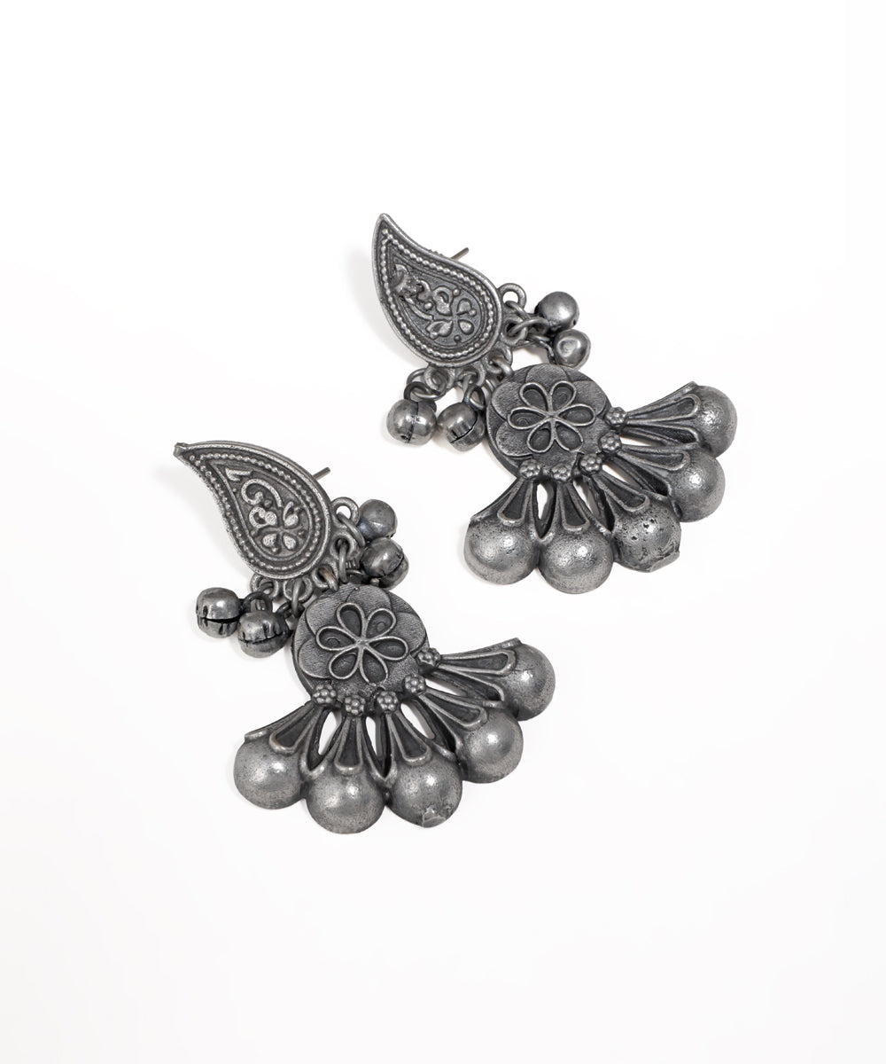 Paisley Jhumki Style Oxidised Earrings | Stylika