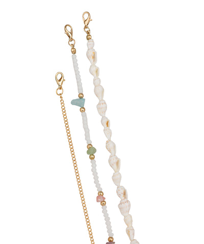 Layered Starfish and Seashell Multi Strand Necklace | Stylika