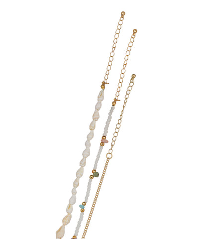 Layered Starfish and Seashell Multi Strand Necklace | Stylika