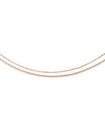 Double Layered Crystal Detail Anklet | Stylika