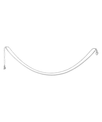 Double Layered Crystal Detail Anklet | Stylika