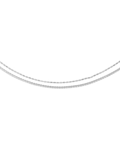 Double Layered Crystal Detail Anklet | Stylika