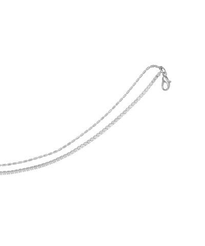 Double Layered Crystal Detail Anklet | Stylika