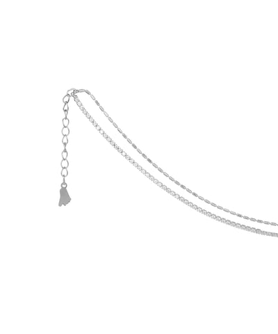 Double Layered Crystal Detail Anklet | Stylika